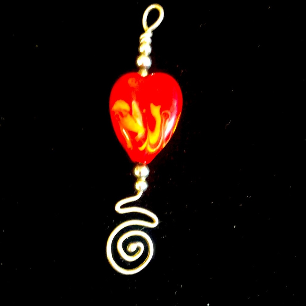 Sterling silver and ceramic pendant